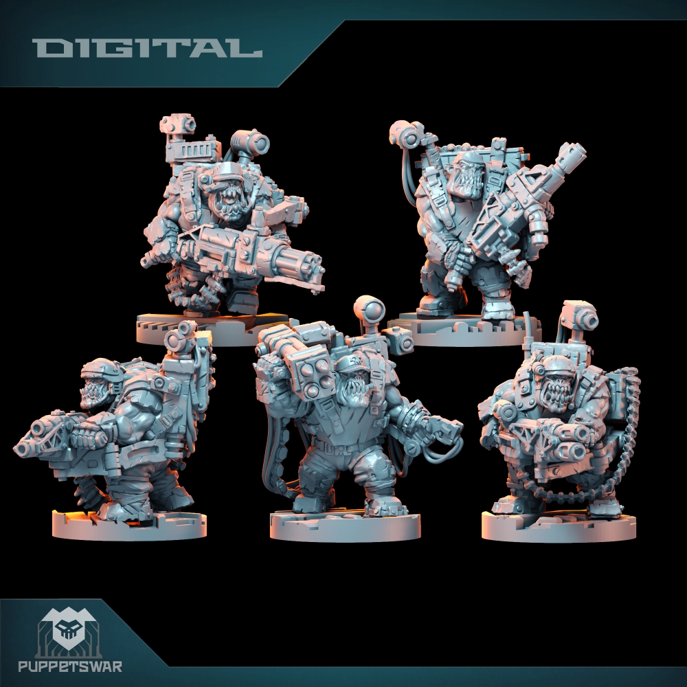 3D Printing Robot - Orc Ultimate Badasses Squad, Green Skin