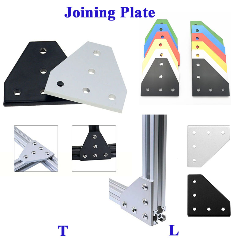 V Slot Aluminum Extrusion - 2PCS 5 Hole 90 Degree Joint