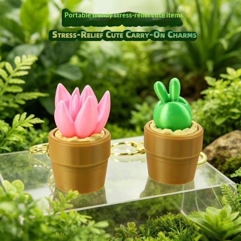 3D Printing Keychain - 3D Printed Pot Clicker Keychain Cute