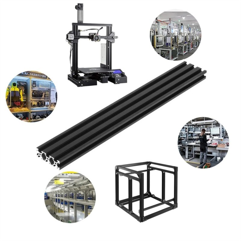 1Pcs Black Aluminum Profile 20 - V Slot Aluminum Extrusion ulasan dan harga