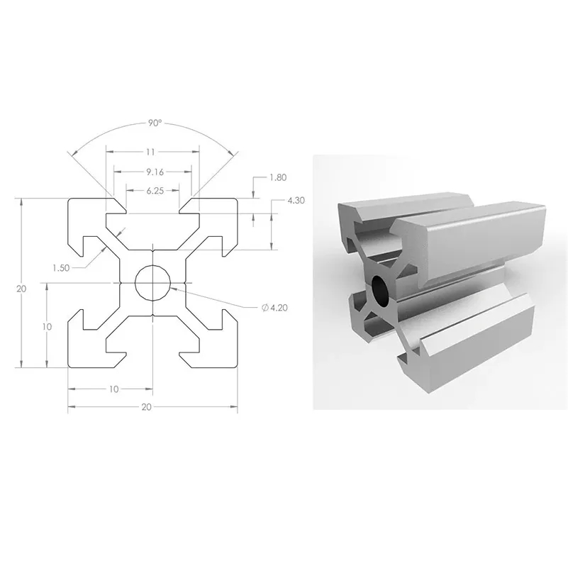 2Pcs Openbuilds 2020 V-Slot Al - V Slot Aluminum Extrusion ulasan dan harga
