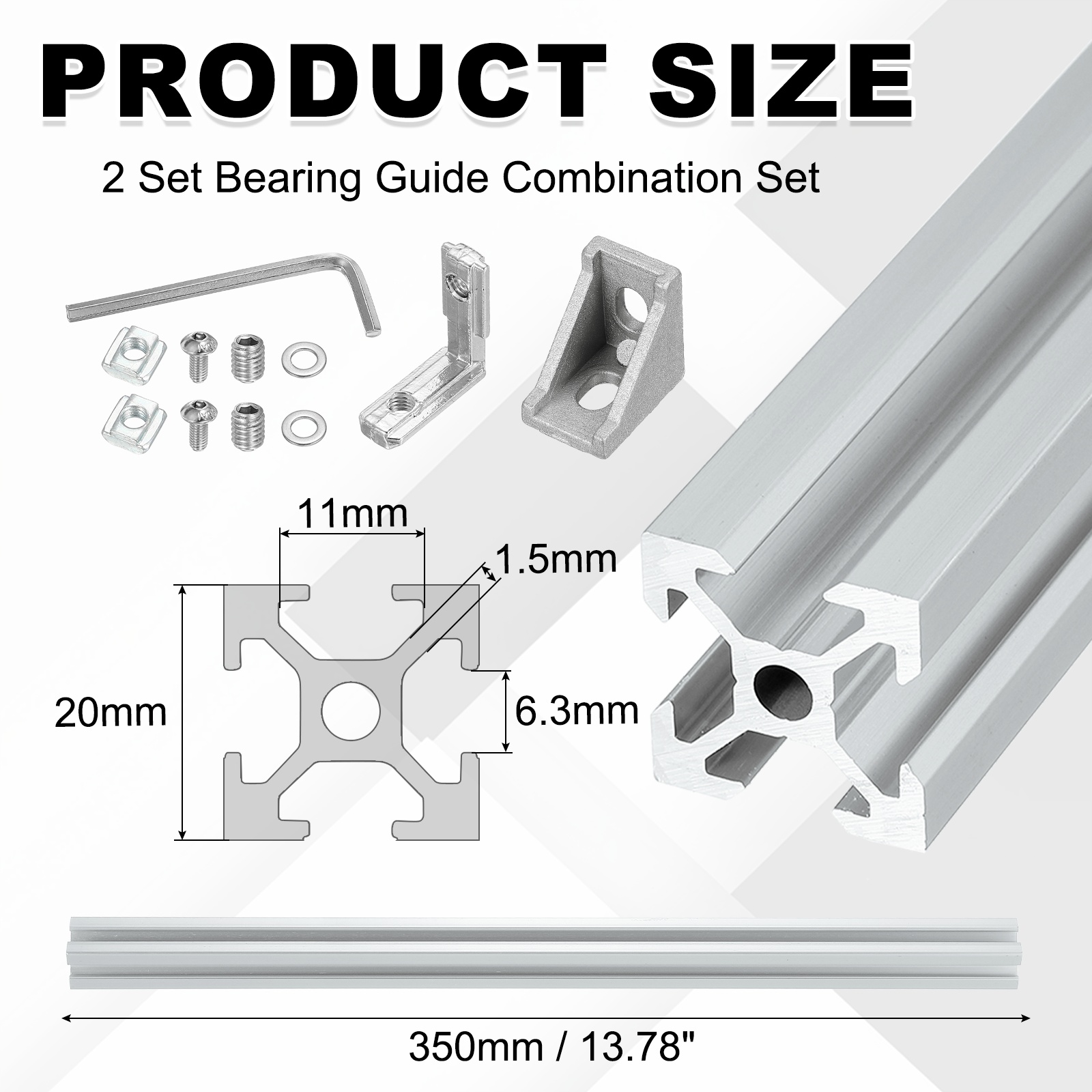 2Sets 100-400mm V Slot 2020 Al - V Slot Aluminum Extrusion ulasan dan harga