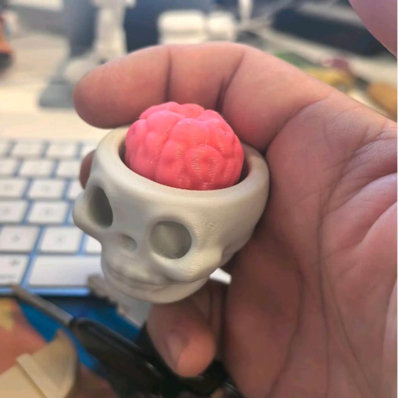 Fun 3D Printed Skull Brain Cli - 3D Printing Keyboard Keys ulasan dan harga