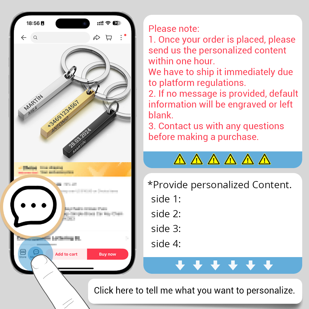 Stainless Steel Personalized K - 3D Printing Keychain ulasan dan harga