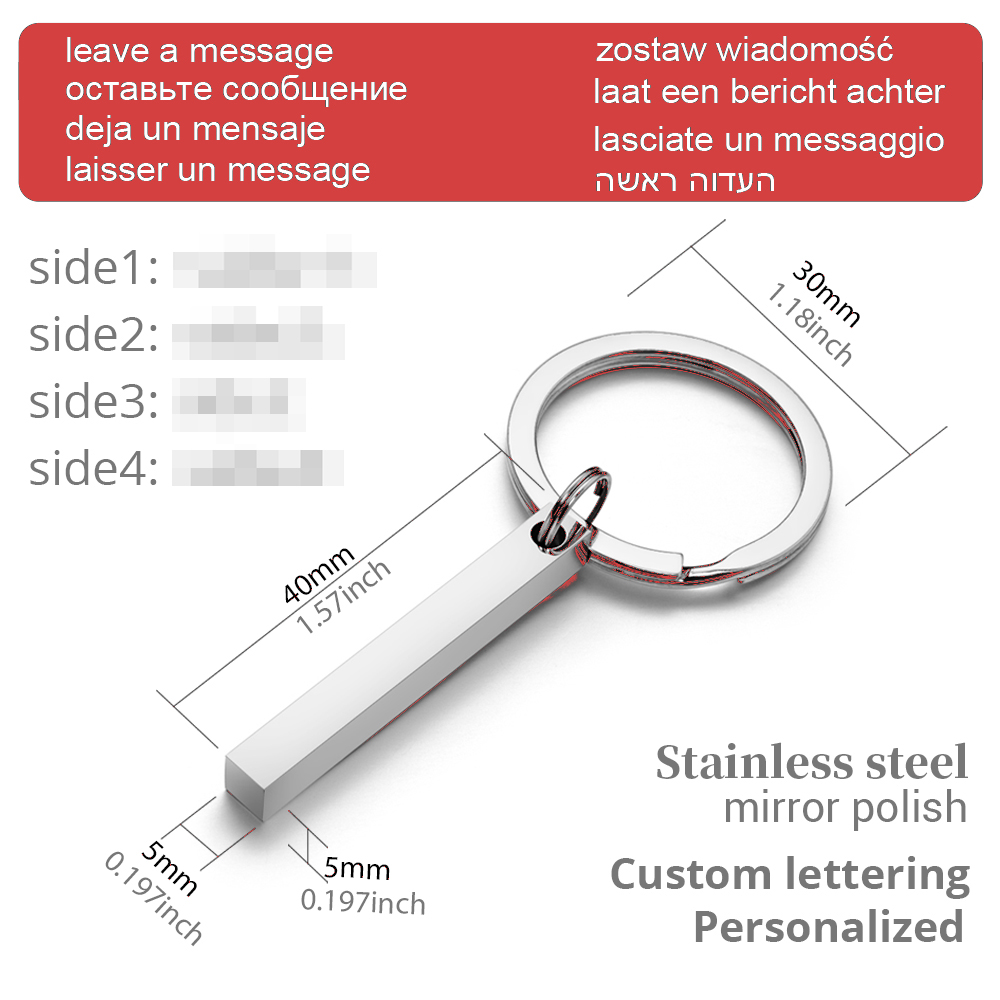 Stainless Steel Personalized K - 3D Printing Keychain ulasan dan harga