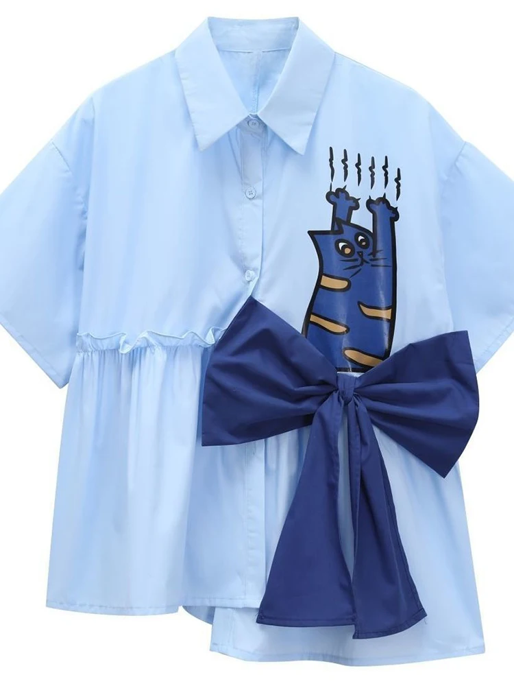 Zoki 3D Bow Cute Shirt Women L - 3D Printing Drawing ulasan dan harga