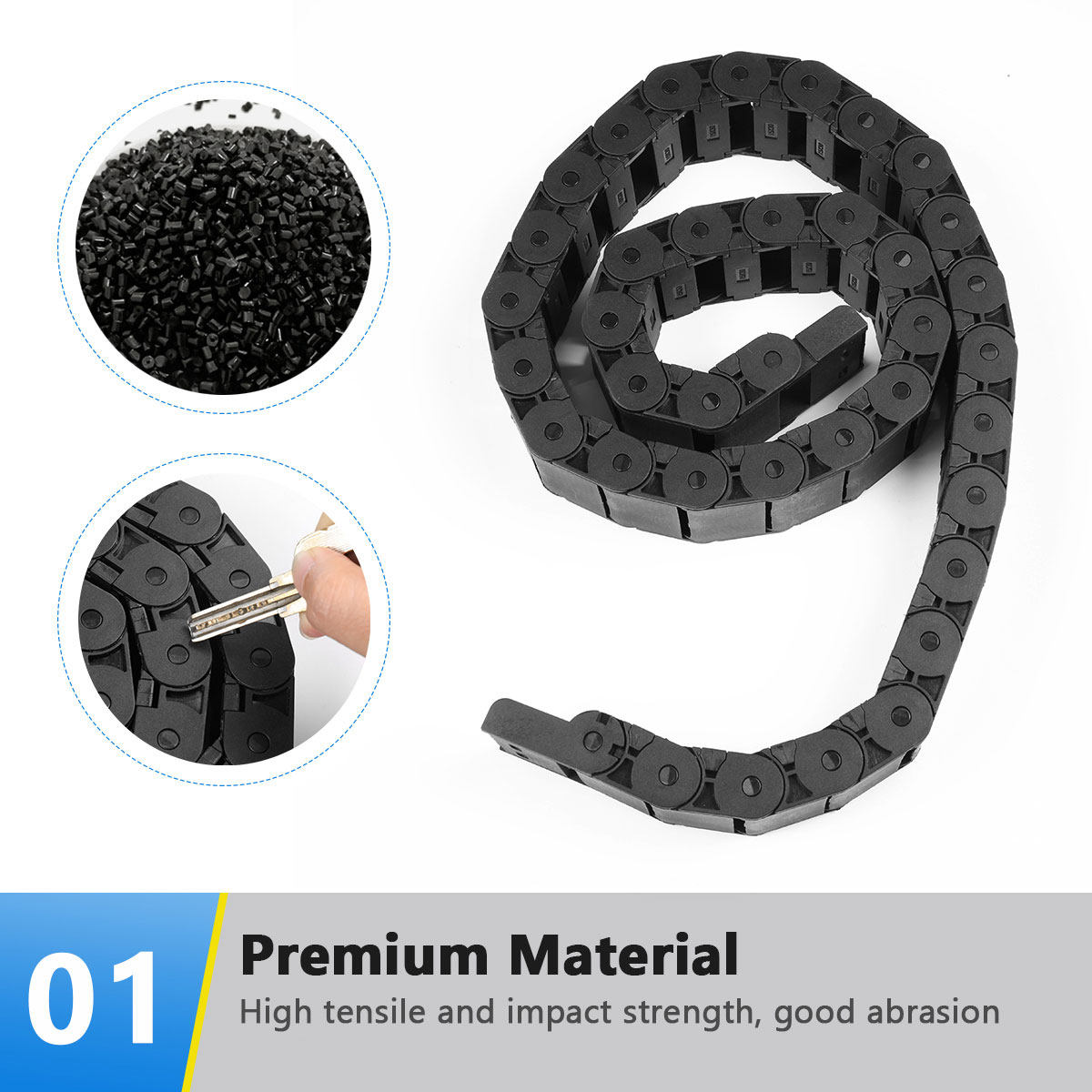 1M Black Plastic Cable Carrier - 3D Printing Machine ulasan dan harga
