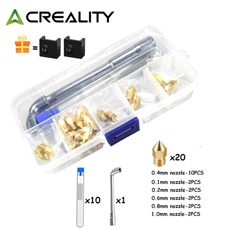 CREALITY 20 Pcs MK8 Brass Nozz - Creality Printer K1 ulasan dan harga