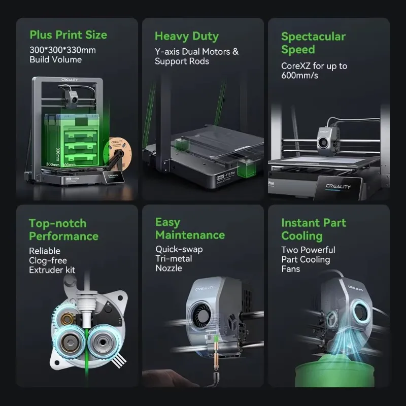 Ender-3 V3 Plus Large Print Si - 3D Printing Machine ulasan dan harga
