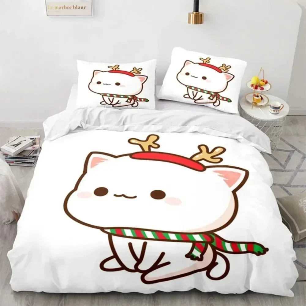 3D Cartoon Lovely Peach Cat Pr - 3D Printing Quilting ulasan dan harga