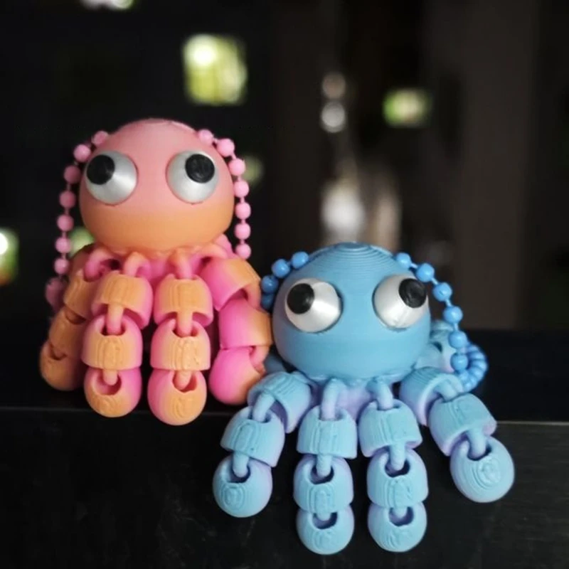 3D Printed Articulated Octopus - 3D Printing Keychain ulasan dan harga