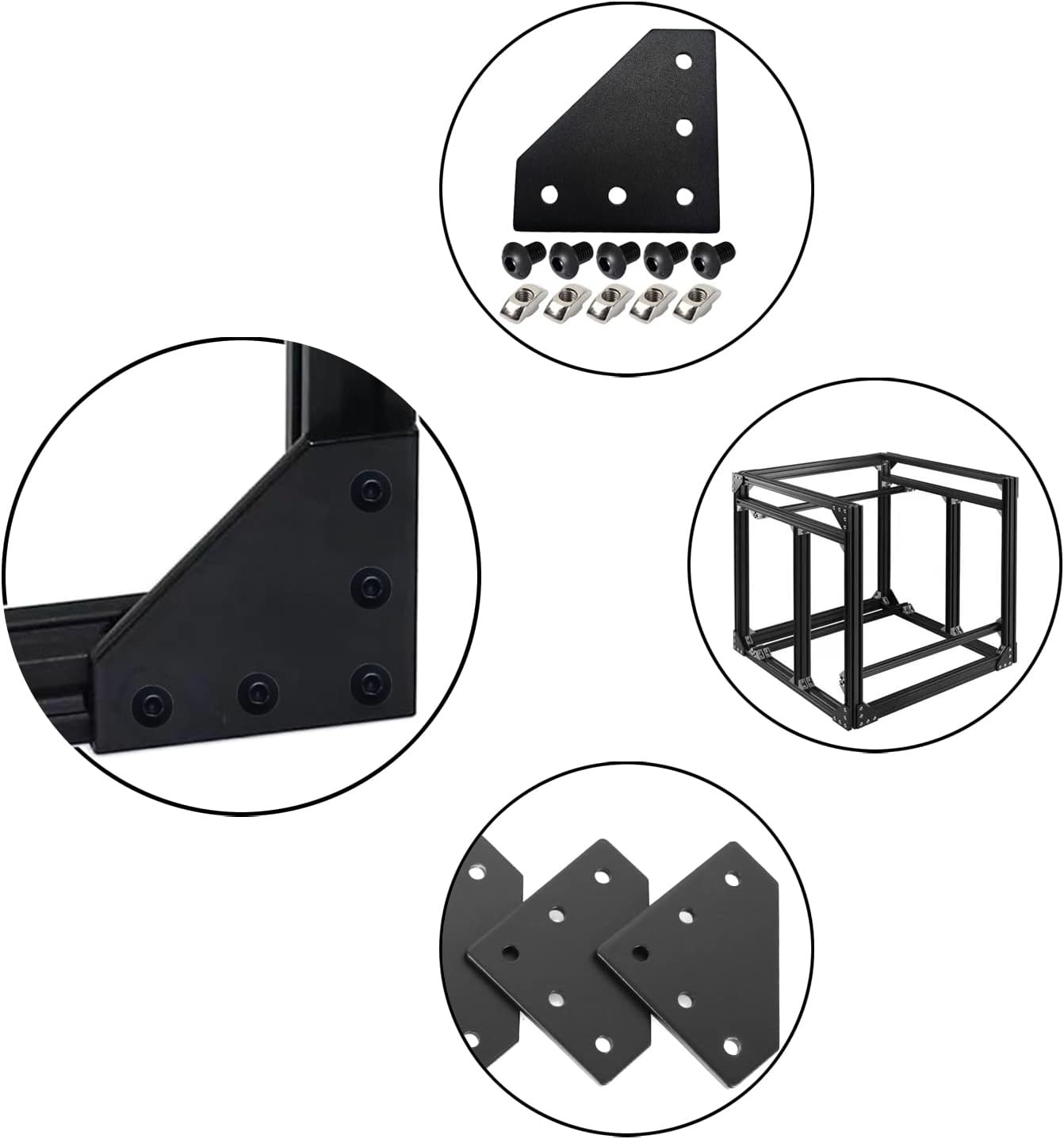 2PCS 5 Hole 90 Degree Joint Bo - V Slot Aluminum Extrusion ulasan dan harga
