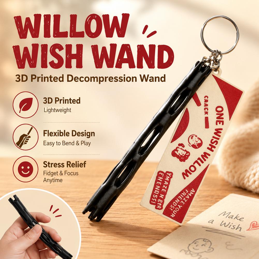 3D Printed One Wish Willow Key - 3D Printing Keychain ulasan dan harga