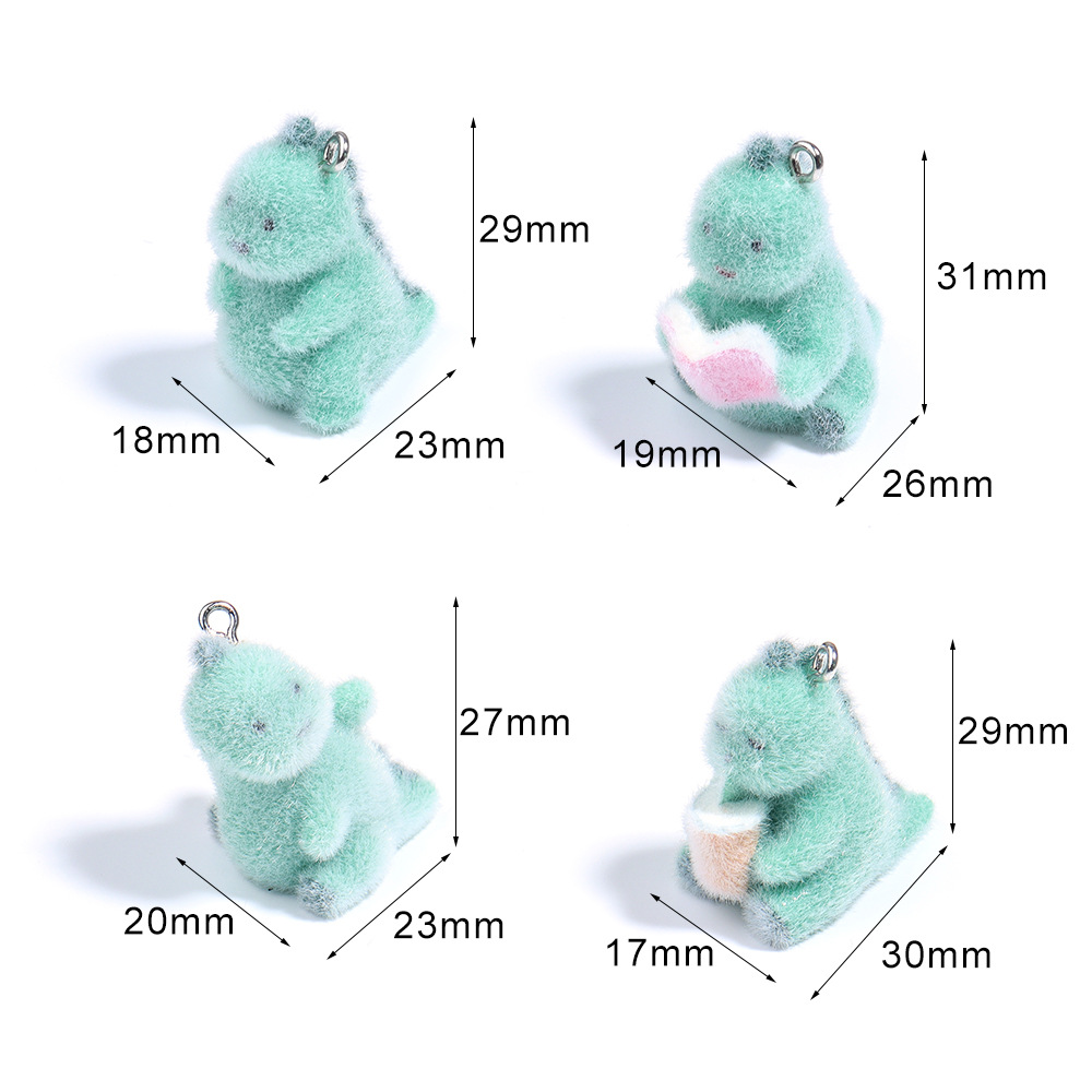 4Pcs 3D Mini Dinosaur Pendant  - 3D Printing Keychain ulasan dan harga