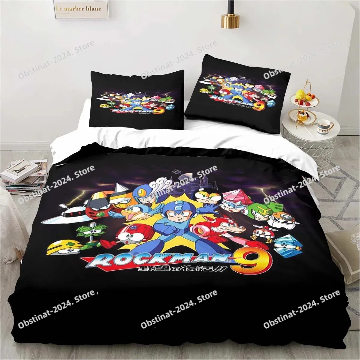 3D Mega Man X Dive Bedding Set - 3D Printing Quilting ulasan dan harga