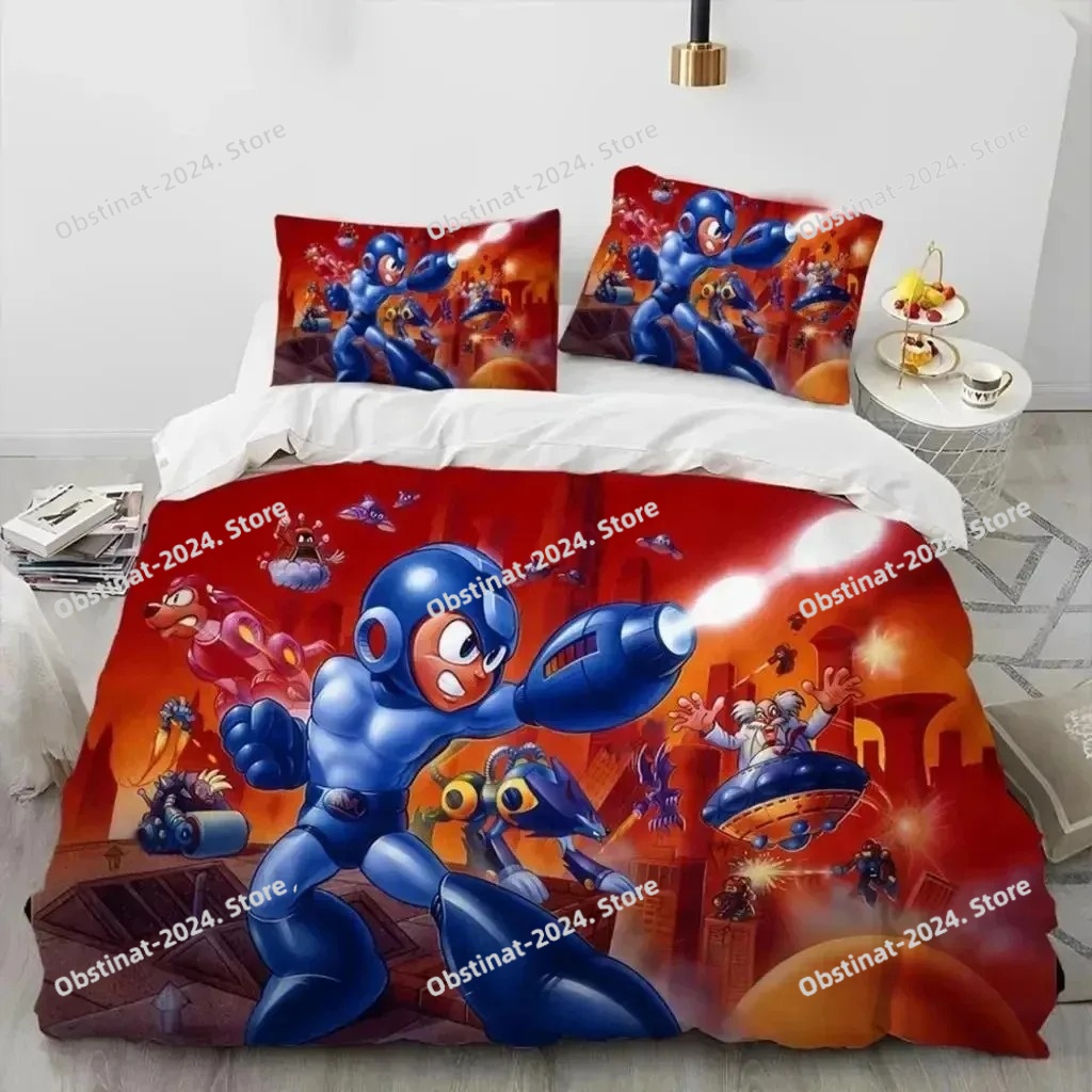 3D Mega Man X Dive Bedding Set - 3D Printing Quilting ulasan dan harga