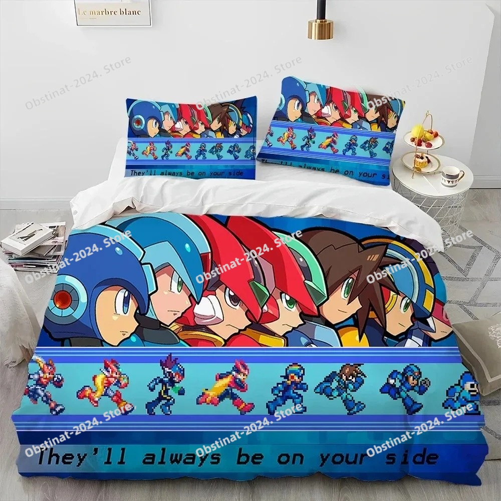3D Mega Man X Dive Bedding Set - 3D Printing Quilting ulasan dan harga