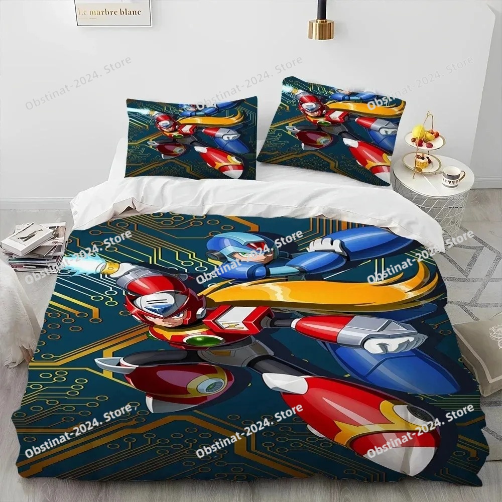 3D Mega Man X Dive Bedding Set - 3D Printing Quilting ulasan dan harga