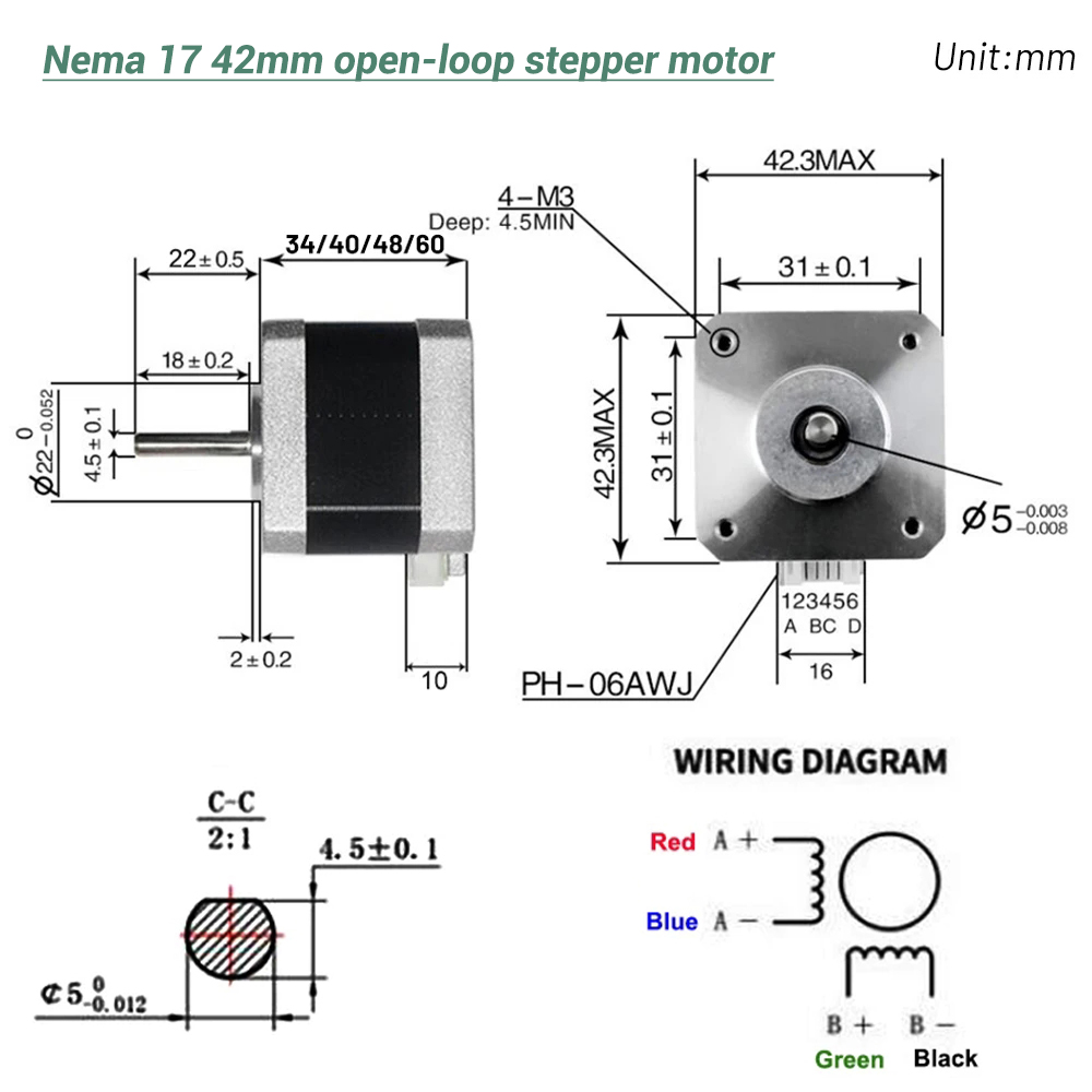 Nema17 Stepper Motor 42 Motor  - 3D Printing Machine ulasan dan harga