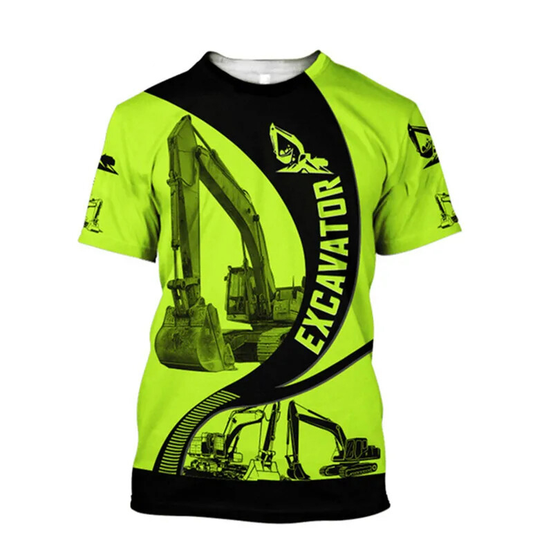 Excavator 3D Print T-shirt For - 3D Printing Operator ulasan dan harga