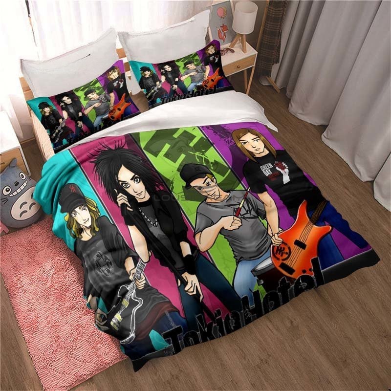 New Tokio Hotel Bedding Set 3D - 3D Printing Quilting ulasan dan harga