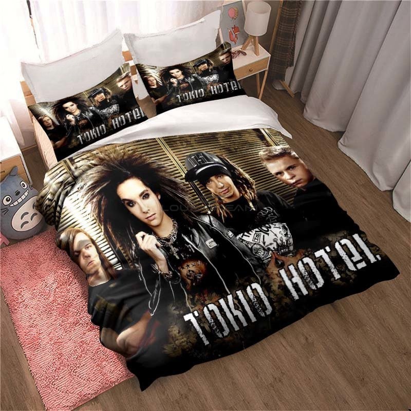 New Tokio Hotel Bedding Set 3D - 3D Printing Quilting ulasan dan harga