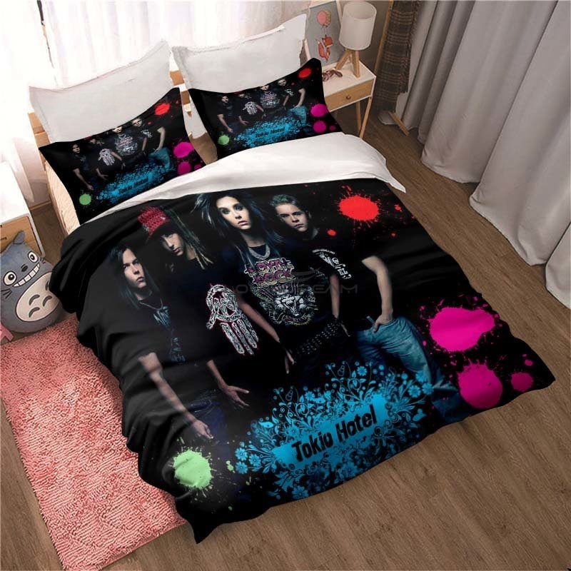New Tokio Hotel Bedding Set 3D - 3D Printing Quilting ulasan dan harga