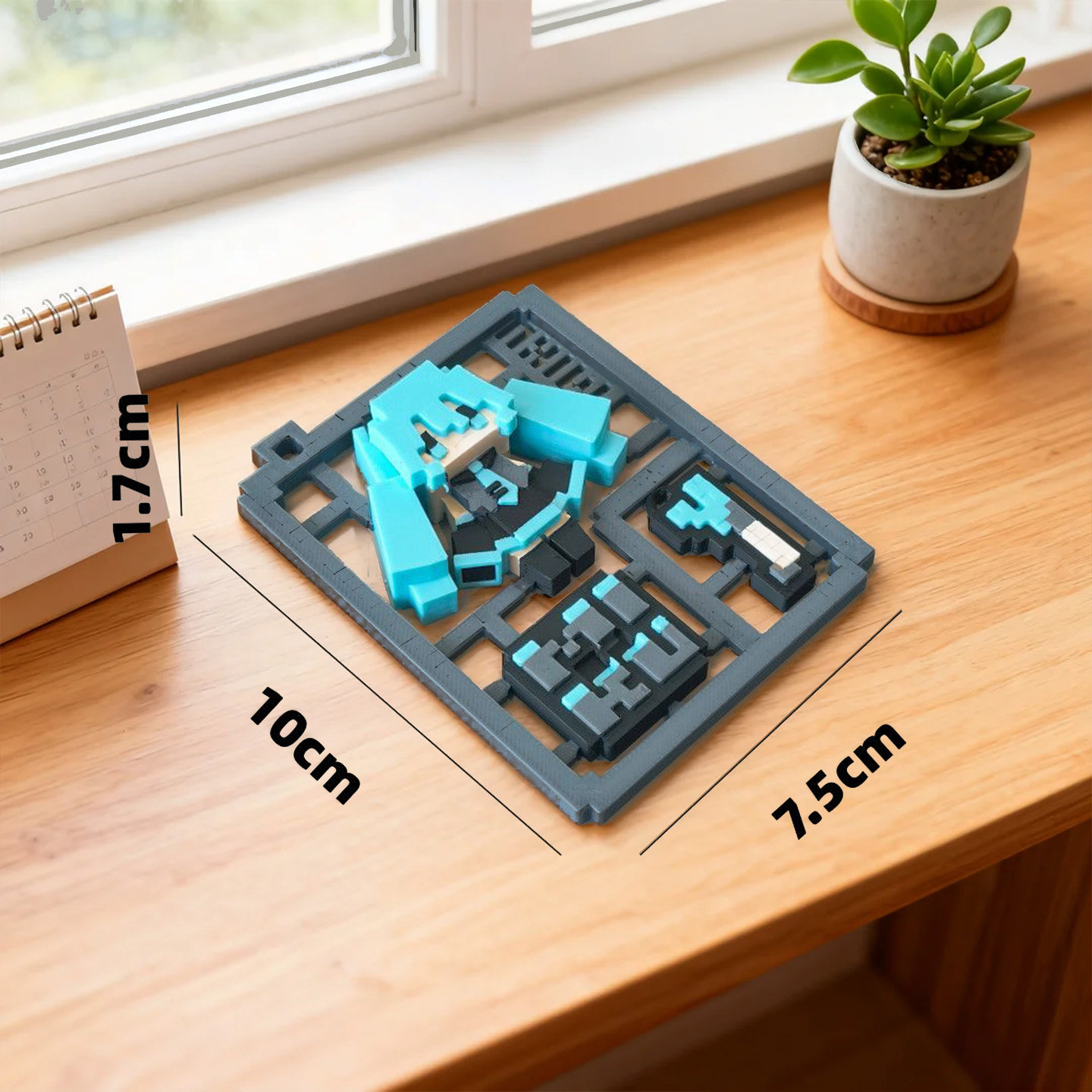 Hatsune Miku Pixel-style Assem - 3D Printing Keychain ulasan dan harga