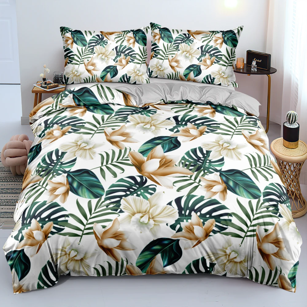 3D Design Flowers Duvet Cover  - 3D Printing Quilting ulasan dan harga