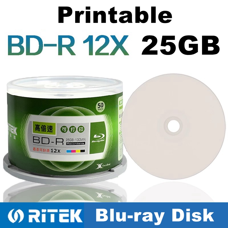 50PCS/BOX Ritek BD-R 25GB Prin - 3D Printing Robot ulasan dan harga